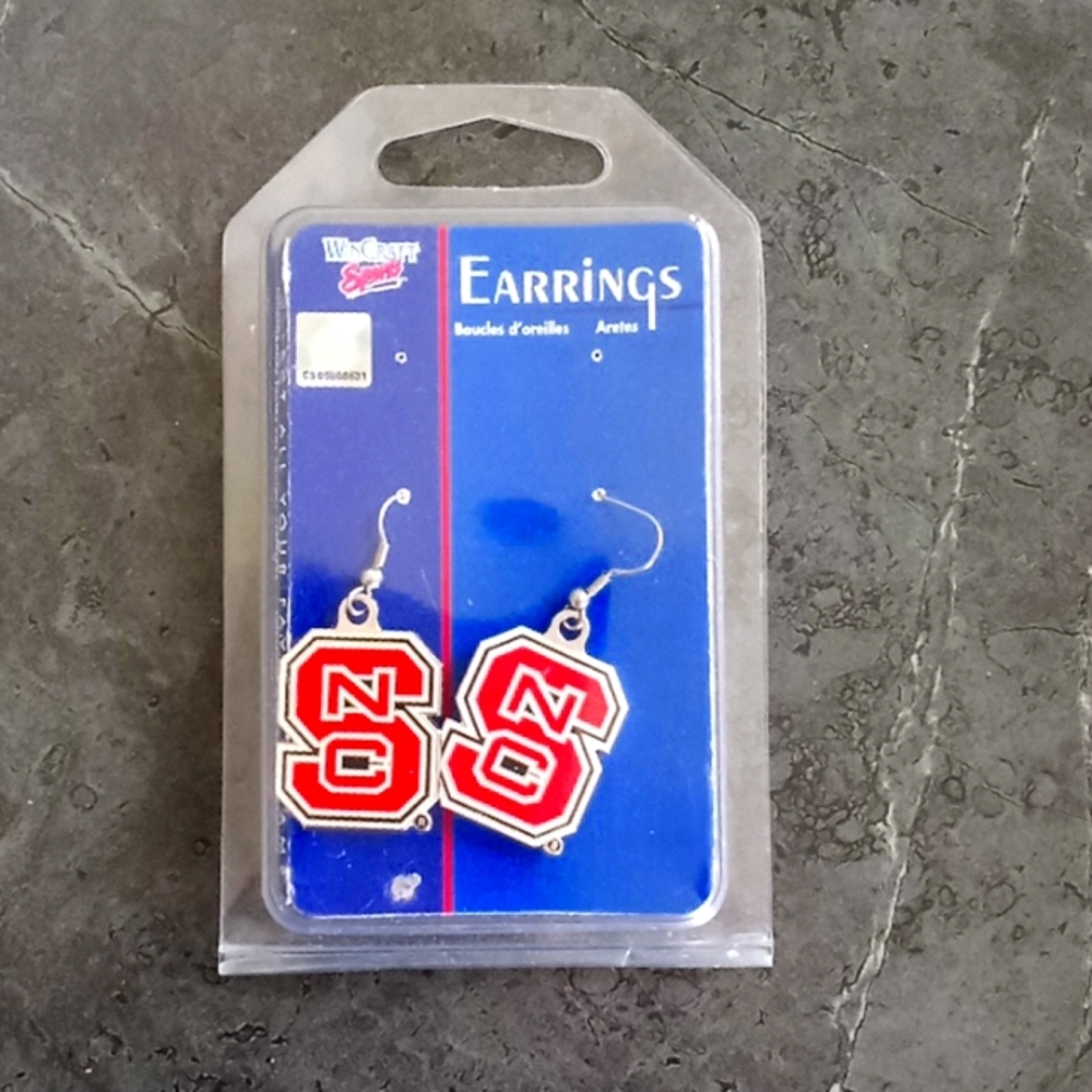 North Carolina State Earrings New in package